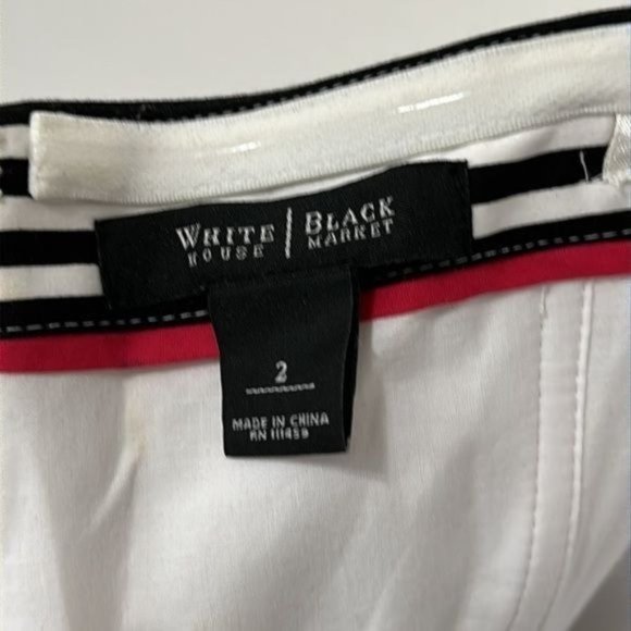 WHBM Lattice Print Strapless Midi Dress Size 2 - Picture 7 of 9